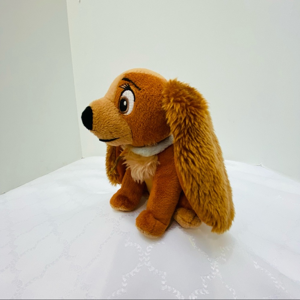 Disney Lady Plush Dog Lady and the Tramp Stuffed Puppy Toy Just Play 6"